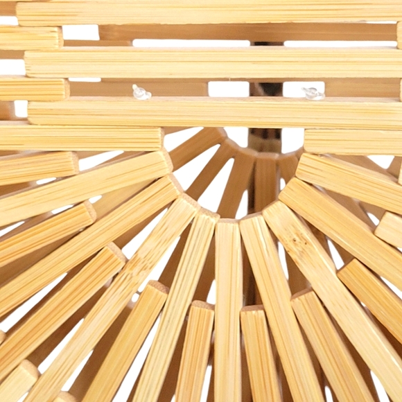 Medium Satchel Bamboo Vacation Beach summer handbag - Picture 8 of 10